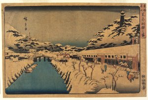 Snow at Akabane Bridge in Shiba, 1844-45