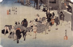 Station 23, Fujieda by Ando or Utagawa Hiroshige