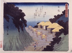 Station 26, Nissaka by Ando or Utagawa Hiroshige