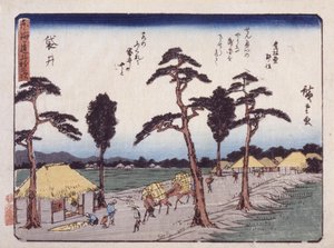 Station 28, Fukuroi by Ando or Utagawa Hiroshige