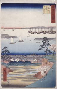 Station 2, Shinagawa by Ando or Utagawa Hiroshige