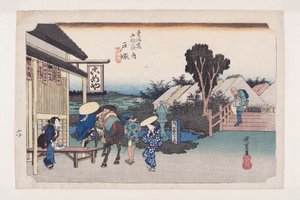 Totsuka: Motomachi Fork by Ando or Utagawa Hiroshige