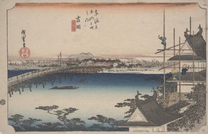 Toyokawa Bridge by Ando or Utagawa Hiroshige