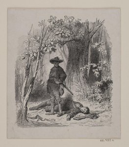A Bandit Standing Next to a Young Man He Has Murdered