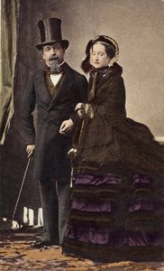 Napoleon III and Empress Eugenie by Disderi - circa 1865 - Digital colouring by Andre Adolphe Eugene Disderi