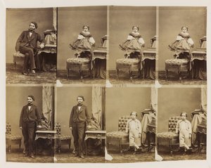 Portraits Sitting: Dr. Magnan and His Son and Daughter, c.1861 by Andre Adolphe Eugene Disderi