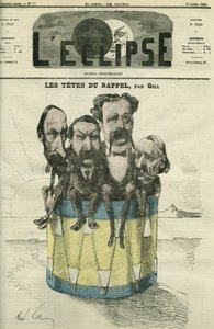 Auguste Vacquerie, Victor Hugo, Charles Hugo, and Paul Meurice, French men of letters. Cover in 
