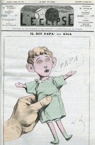Caricature of Napoleon Eugene Louis Bonaparte (1856-1879), son of Napoleon III. Cover in 