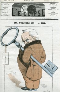 Cartoon by Adolphe Thiers (1797-1877), French statesman. Cover in 