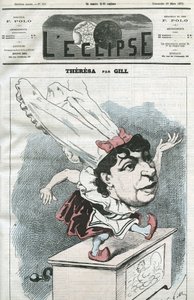 Cartoon by Emma Valendon called Theresa, French popular singer. Cover in L