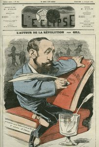 Cartoon by Jules Claretie (1840-1913), French novelist, playwright and critic. Cover in 