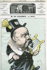 Cartoon by Viscount de Lorgeril, French politician. Cover in 