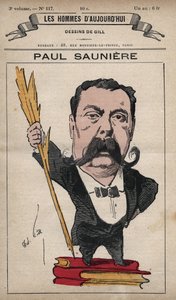 Cartoon of Paul Sauniere (1827-1894) from 
