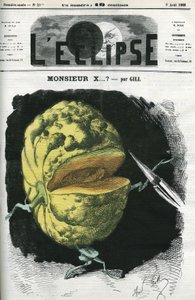 Mr. X... an illustration of a melon by Gill in reaction to censorship