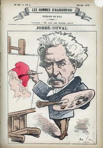 Portrait of Armand Felix Maris Jobbe-Duval (1821-1889), French painter and politician. Cartoon by Gill, Paris. by Andre Gill