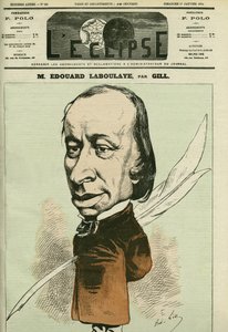 Portrait of Edouard Rene de Laboulaye (1811-1883), French Jurist, Poet, and Politician, He Was Also the Inventor of the Statue of Liberty. Cover in L