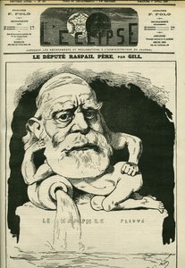 Portrait of Francois-Vincent Raspail (1794-1878), French chemist, doctor, and politician. Cover in 