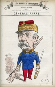 Portrait of Jean Joseph Frederic Albert Farre (1816-1887), a French soldier, he was appointed general in 1870 and minister of war. Cartoon by Gill, Paris. by Andre Gill