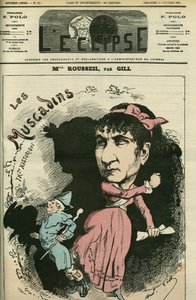 Portrait of Roselia Rousseil, a French singer, she played the Comedie Francaise. Cover in 