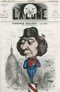 Portrait of Virginie Dejazet as Bonaparte by Andre Gill