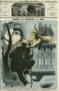 Romeo and Juliette, Adolphe Thiers (1797-1877) deputed of Paris left the city for Versailles when he became President of the Republic. Cover in L