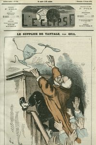 The Torment of Tantalus, Caricature by Adolphe Thiers (1798-1874), French Statesman. Cover in L