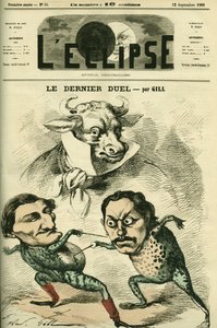 The Last Duel, Lissagaray and Granier de Cassagnac by Andre Gill