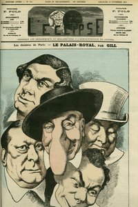 Theatre Le Palais Royal with French Actors by Andre Gill