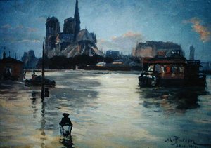 View of the Pont de la Tournelle During the Floods of 1910 by Andre Pierson