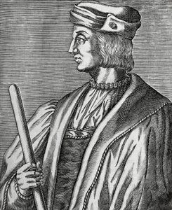 Portrait of Gaston de Foix, Duke of Nemours (1489-1516), engraving from Les Vrais pourtraits et Vies des Hommes illustres by Andre Thevet