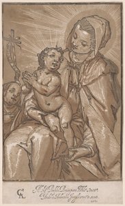 The Virgin and Child with Saint John the Baptist by Andrea Andreani