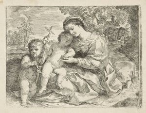 Holy Family with the Young John the Baptist by Andrea Camassei