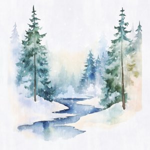 Peaceful Winter Forest