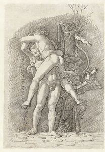 Hercules and Antaeus by Andrea Mantegna (school of)
