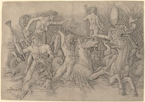 Battle of the Sea Gods (left half) by Andrea Mantegna