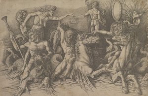 The Battle of the Sea Gods, Left Portion of a Frieze by Andrea Mantegna