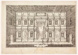 View of the Stage of the Teatro Olimpico at Vicenza