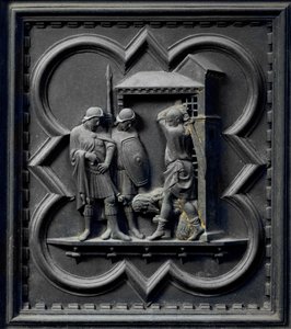 The Decapitation of St John the Baptist, sixteenth panel of the South Doors of the Baptistery of San Giovanni, 1336