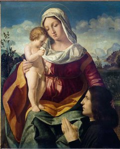 The Virgin and Child with a Donor by Andrea Previtali