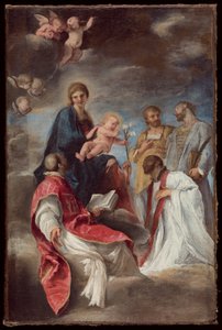 The Madonna and Child with Saints Ignatius of Loyola, Francis Xavier, Cosmas and Damian by Andrea Sacchi