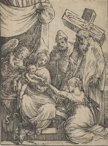 The Marriage of Saint Catherine, 1550-60 by Andrea Schiavone