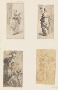 Two Women, Mars and Cupid, Diana, ca. 1536-38