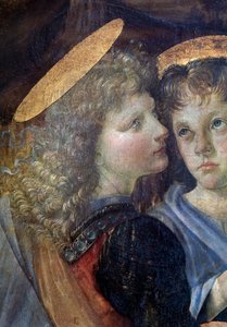 The Baptism of Christ (Detail) by Andrea del Verrocchio