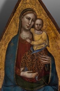Enthroned Madonna and Infant Jesus by Andrea di Cione (attr.to) Orcagna