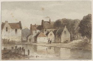 Houses by a Canal by Andreae (signed by artist)