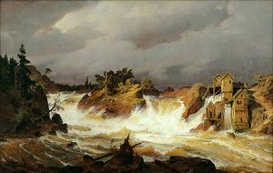 The Trollhättan Falls by Andreas Achenbach