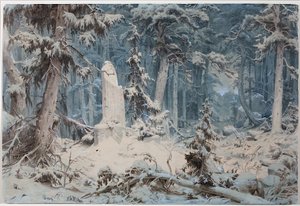 Snowy Forest by Andreas Achenbach