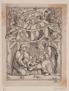 Initials with Depictions of the Annunciation and the Birth of Jesus