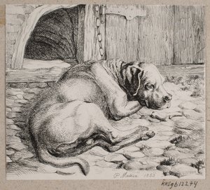 A Sleeping Chain Dog by Andreas Peter Madsen
