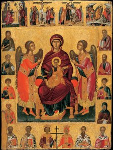 The Virgin and Child enthroned